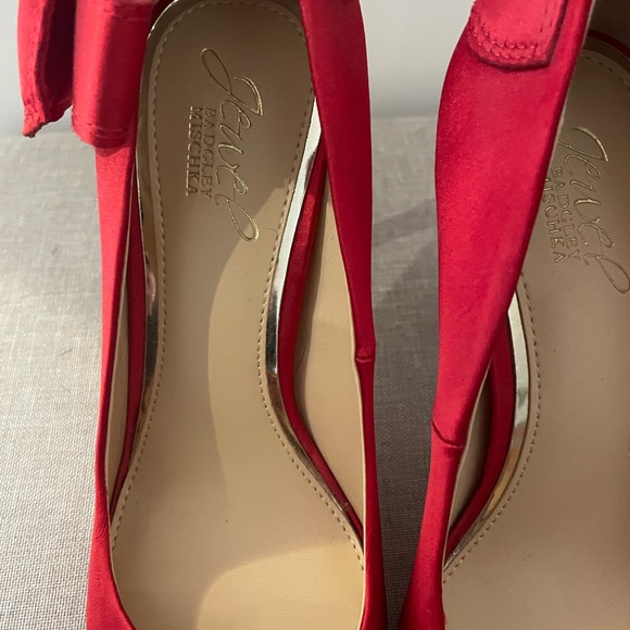 BADGLEY MISCHKA Jewel Red High Heeled Stilettos - Picture 9 of 11